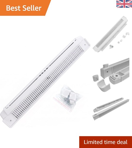 White 410mm trickle vent - white, with