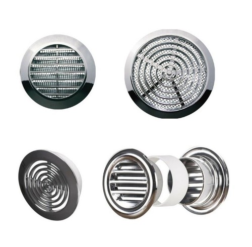 Chrome circle air vent grille - air,