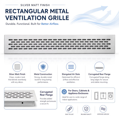 Rectangular metal air vent - rectangular,